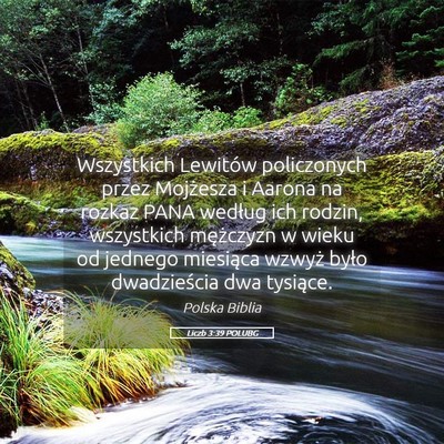 Picture 05 - Liczb 3:39 POLUBG - Wszystkich Lewitów policzonych przez Mojżesza i - Bible Verse Picture