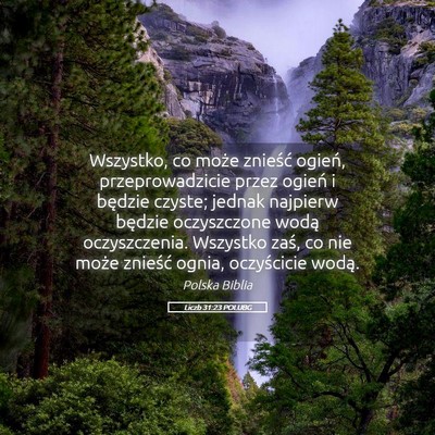 Picture 05 - Liczb 31:23 POLUBG - Wszystko, co może znieść ogień, - Bible Verse Picture
