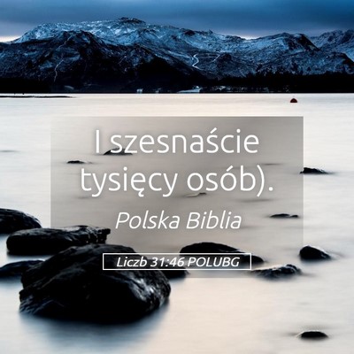 Picture 05 - Liczb 31:46 POLUBG - I szesnaście tysięcy - Bible Verse Picture