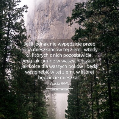 Picture 05 - Liczb 33:55 POLUBG - Jeśli jednak nie wypędzicie przed sobą - Bible Verse Picture
