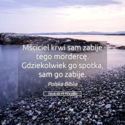Picture 05 - Liczb 35:19 POLUBG - Mściciel krwi sam zabije tego mordercę. - Bible Verse Picture