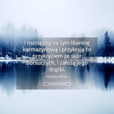 Picture 05 - Liczb 4:8 POLUBG - I rozciągną na tym tkaninę karmazynową i - Bible Verse Picture