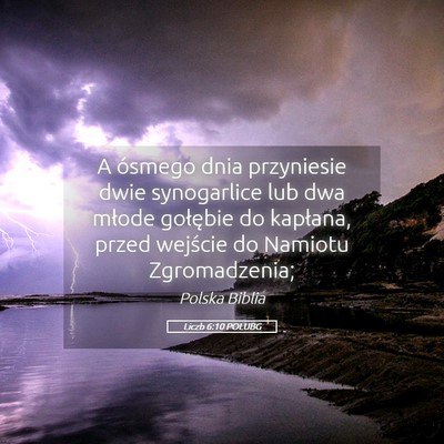 Picture 05 - Liczb 6:10 POLUBG - A ósmego dnia przyniesie dwie synogarlice lub - Bible Verse Picture