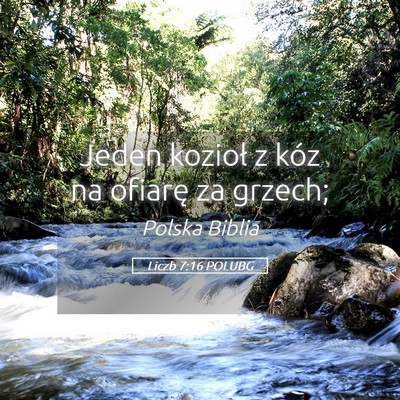 Picture 05 - Liczb 7:16 POLUBG - Jeden kozioł z kóz na ofiarę za - Bible Verse Picture
