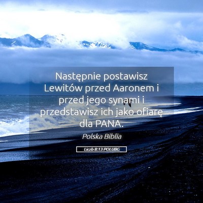 Picture 05 - Liczb 8:13 POLUBG - Następnie postawisz Lewitów przed Aaronem i - Bible Verse Picture