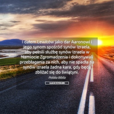 Picture 05 - Liczb 8:19 POLUBG - I dałem Lewitów jako dar Aaronowi i jego synom - Bible Verse Picture