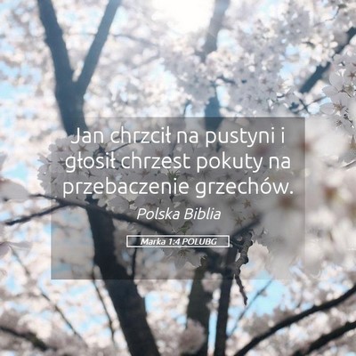 Picture 05 - Marka 1:4 POLUBG - Jan chrzcił na pustyni i głosił chrzest pokuty - Bible Verse Picture