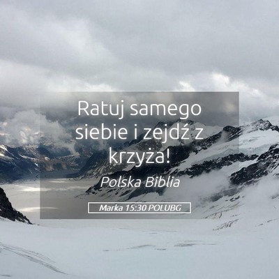 Picture 05 - Marka 15:30 POLUBG - Ratuj samego siebie i zejdź z - Bible Verse Picture