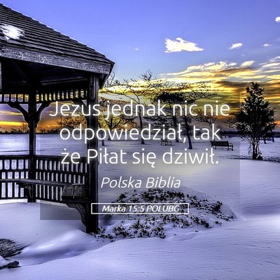 Picture 05 - Marka 15:5 POLUBG - Jezus jednak nic nie odpowiedział, tak że - Bible Verse Picture