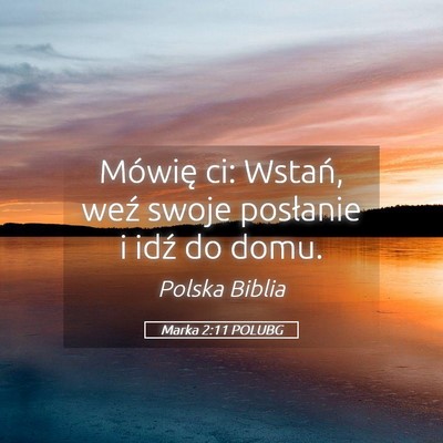 Picture 05 - Marka 2:11 POLUBG - Mówię ci: Wstań, weź swoje posłanie i idź - Bible Verse Picture