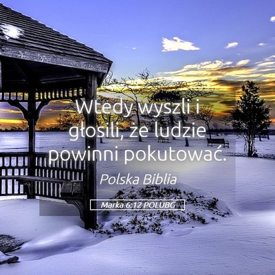 Picture 05 - Marka 6:12 POLUBG - Wtedy wyszli i głosili, że ludzie powinni - Bible Verse Picture