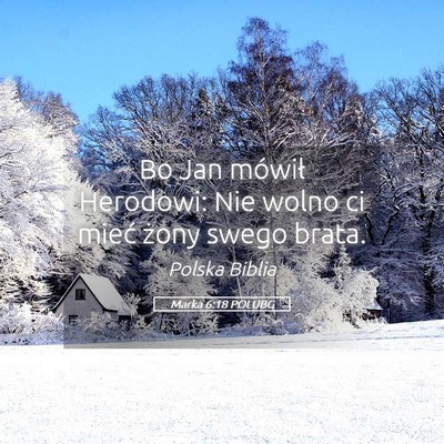 Picture 05 - Marka 6:18 POLUBG - Bo Jan mówił Herodowi: Nie wolno ci mieć żony - Bible Verse Picture