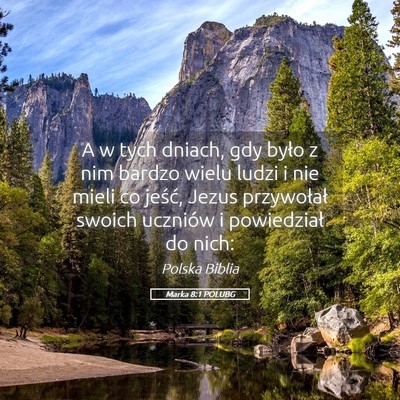 Picture 05 - Marka 8:1 POLUBG - A w tych dniach, gdy było z nim bardzo wielu - Bible Verse Picture