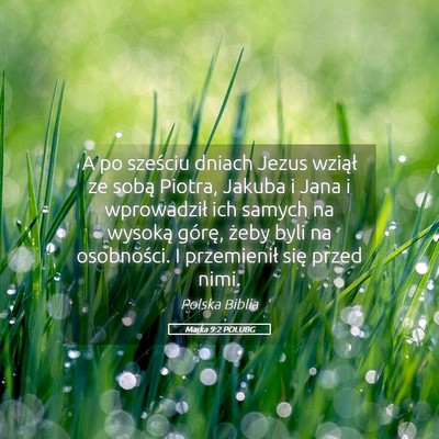 Picture 05 - Marka 9:2 POLUBG - A po sześciu dniach Jezus wziął ze sobą - Bible Verse Picture