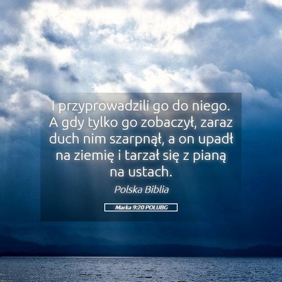 Picture 05 - Marka 9:20 POLUBG - I przyprowadzili go do niego. A gdy tylko go - Bible Verse Picture