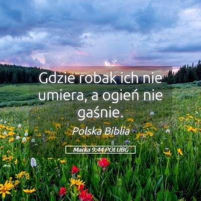 Picture 05 - Marka 9:44 POLUBG - Gdzie robak ich nie umiera, a ogień nie - Bible Verse Picture