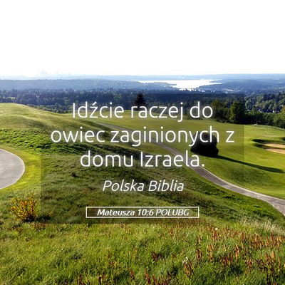 Picture 05 - Mateusza 10:6 POLUBG - Idźcie raczej do owiec zaginionych z domu - Bible Verse Picture