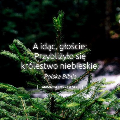 Picture 05 - Mateusza 10:7 POLUBG - A idąc, głoście: Przybliżyło się królestwo - Bible Verse Picture