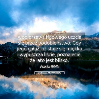 Picture 05 - Mateusza 24:32 POLUBG - A od drzewa figowego uczcie się przez - Bible Verse Picture
