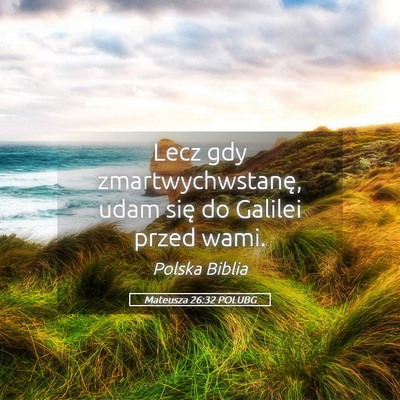 Picture 05 - Mateusza 26:32 POLUBG - Lecz gdy zmartwychwstanę, udam się do Galilei - Bible Verse Picture