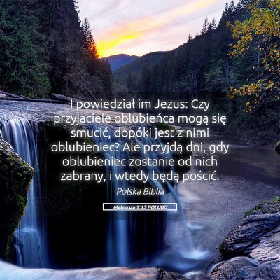Picture 05 - Mateusza 9:15 POLUBG - I powiedział im Jezus: Czy przyjaciele - Bible Verse Picture