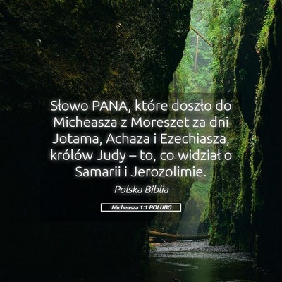 Picture 05 - Micheasza 1:1 POLUBG - Słowo PANA, które doszło do Micheasza z - Bible Verse Picture
