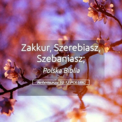 Picture 05 - Nehemiasza 10:12 POLUBG - Zakkur, Szerebiasz, - Bible Verse Picture
