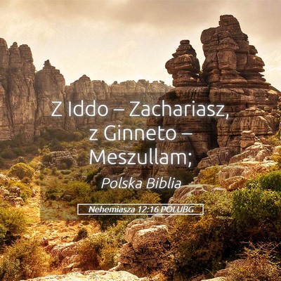 Picture 05 - Nehemiasza 12:16 POLUBG - Z Iddo – Zachariasz, z Ginneto – - Bible Verse Picture