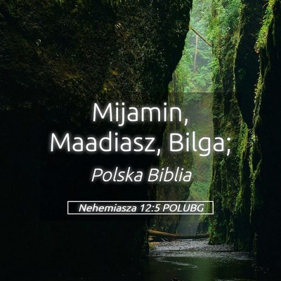 Picture 05 - Nehemiasza 12:5 POLUBG - Mijamin, Maadiasz, - Bible Verse Picture
