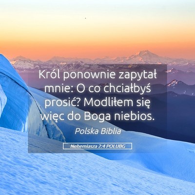 Picture 05 - Nehemiasza 2:4 POLUBG - Król ponownie zapytał mnie: O co chciałbyś - Bible Verse Picture