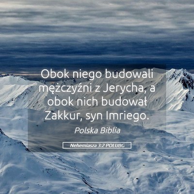 Picture 05 - Nehemiasza 3:2 POLUBG - Obok niego budowali mężczyźni z Jerycha, a - Bible Verse Picture