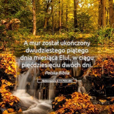 Picture 05 - Nehemiasza 6:15 POLUBG - A mur został ukończony dwudziestego piątego - Bible Verse Picture