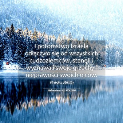 Picture 05 - Nehemiasza 9:2 POLUBG - I potomstwo Izraela odłączyło się od - Bible Verse Picture