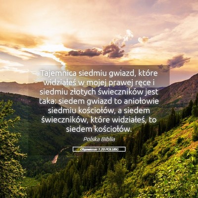 Picture 05 - Objawienie 1:20 POLUBG - Tajemnica siedmiu gwiazd, które widziałeś w - Bible Verse Picture