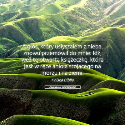 Picture 05 - Objawienie 10:8 POLUBG - A głos, który usłyszałem z nieba, znowu - Bible Verse Picture