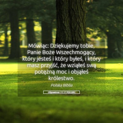 Picture 05 - Objawienie 11:17 POLUBG - Mówiąc: Dziękujemy tobie, Panie Boże - Bible Verse Picture