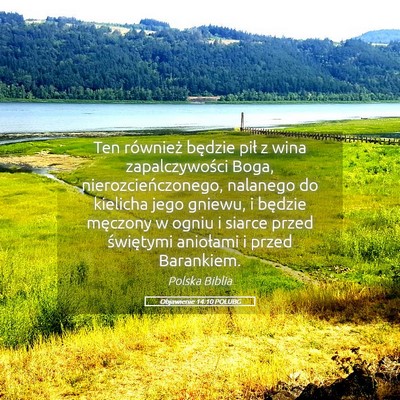 Picture 05 - Objawienie 14:10 POLUBG - Ten również będzie pił z wina zapalczywości - Bible Verse Picture