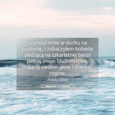 Picture 05 - Objawienie 17:3 POLUBG - I zaniósł mnie w duchu na pustynię. I - Bible Verse Picture