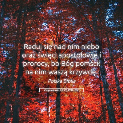 Picture 05 - Objawienie 18:20 POLUBG - Raduj się nad nim niebo oraz święci - Bible Verse Picture