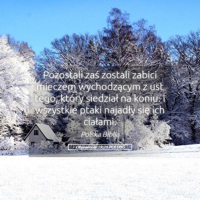 Picture 05 - Objawienie 19:21 POLUBG - Pozostali zaś zostali zabici mieczem - Bible Verse Picture