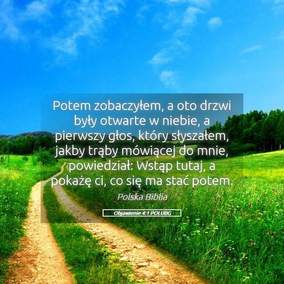 Picture 05 - Objawienie 4:1 POLUBG - Potem zobaczyłem, a oto drzwi były otwarte w - Bible Verse Picture