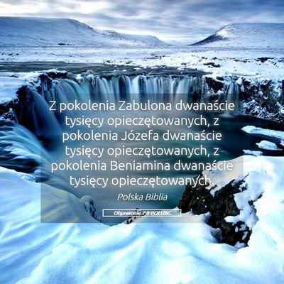 Picture 05 - Objawienie 7:8 POLUBG - Z pokolenia Zabulona dwanaście tysięcy - Bible Verse Picture