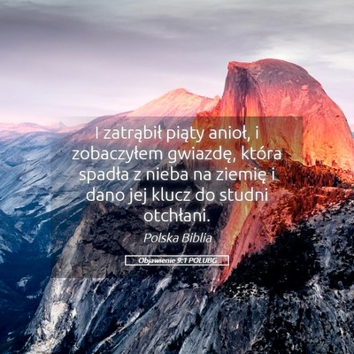 Picture 05 - Objawienie 9:1 POLUBG - I zatrąbił piąty anioł, i zobaczyłem - Bible Verse Picture