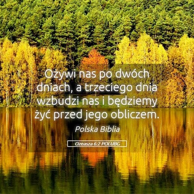Picture 05 - Ozeasza 6:2 POLUBG - Ożywi nas po dwóch dniach, a trzeciego dnia - Bible Verse Picture