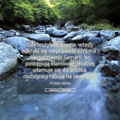 Picture 05 - Ozeasza 7:1 POLUBG - Gdy leczyłem Izraela, wtedy odkryła się - Bible Verse Picture
