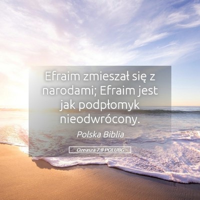 Picture 05 - Ozeasza 7:8 POLUBG - Efraim zmieszał się z narodami; Efraim jest jak - Bible Verse Picture