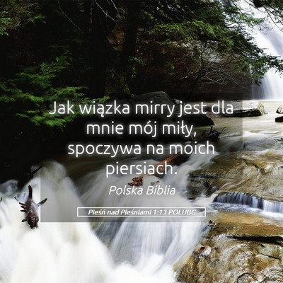 Picture 05 - Pieśń nad Pieśniami 1:13 POLUBG - Jak wiązka mirry jest dla mnie mój miły, - Bible Verse Picture