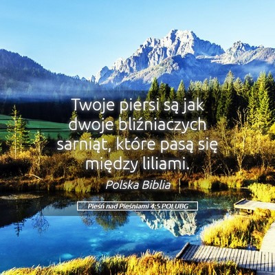 Picture 05 - Pieśń nad Pieśniami 4:5 POLUBG - Twoje piersi są jak dwoje bliźniaczych - Bible Verse Picture
