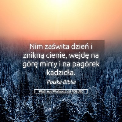 Picture 05 - Pieśń nad Pieśniami 4:6 POLUBG - Nim zaświta dzień i znikną cienie, wejdę na - Bible Verse Picture