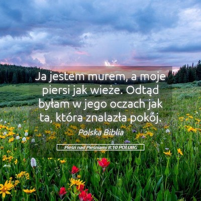 Picture 05 - Pieśń nad Pieśniami 8:10 POLUBG - Ja jestem murem, a moje piersi jak wieże. Odtąd - Bible Verse Picture